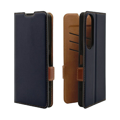 Xperia 1 VI用 手帳型 薄型 カード入れ おしゃれ スタンド機能 シンプル サイドマグネット エクスペリア NV BR ラスタバナナ 7960XP16BSMNVB