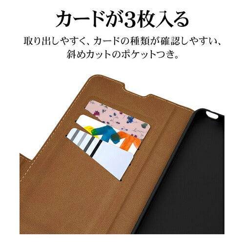 Xperia 1 VI用 手帳型 薄型 カード入れ おしゃれ スタンド機能 シンプル サイドマグネット エクスペリア NV BR ラスタバナナ 7960XP16BSMNVB