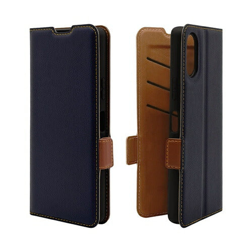 Xperia 10 VI用 手帳型 薄型 カード入れ おしゃれ スタンド機能 シンプル サイドマグネット エクスペリア NV BR ラスタバナナ 7966XP106BSMNVB