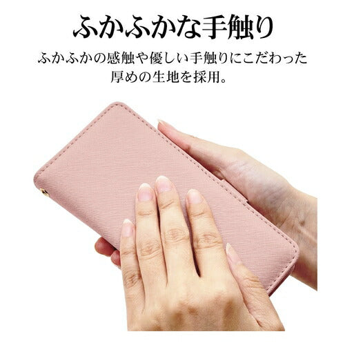 Xperia 10 VI用 手帳型 カード入れ おしゃれ スタンド機能 シンプル ハンドストラップ付き マグネット式 ライトピンク エクスペリア ラスタバナナ 7968XP106BHSLPK