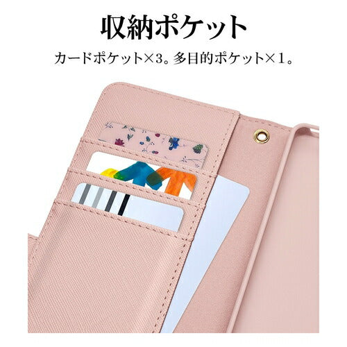 Xperia 10 VI用 手帳型 カード入れ おしゃれ スタンド機能 シンプル ハンドストラップ付き マグネット式 ライトピンク エクスペリア ラスタバナナ 7968XP106BHSLPK