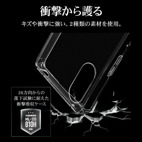 Xperia 10 VI用 ハイブリッド RHINO ライノ 耐衝撃吸収 MIL規格 強い 頑丈 クリア 透明 表面硬度5H エクスペリア ラスタバナナ 7970XP106HACL