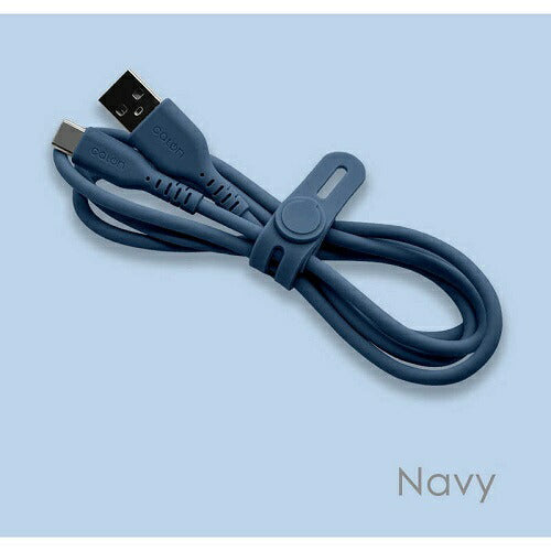 USB Type-A to Type-C シリコンケーブル 1m calon ネイビー ラスタバナナ R10CAAC3A06NV