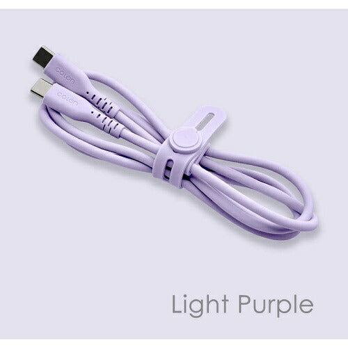 USB Type-C to Type-C Power Delivery シリコンケーブル 1m calon ライトパープル ラスタバナナ R10CACC3A04LPU