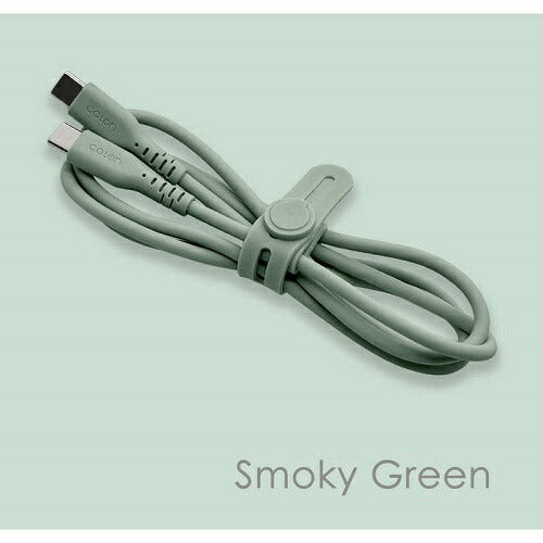 USB Type-C to Type-C Power Delivery シリコンケーブル 1m calon スモーキーグリーン ラスタバナナ R10CACC3A04SGR