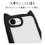 iPhone 16e用 MIMI 猫耳ハイブリッドケース 背面クリア TPUバンパーケース（ブラック） ラスタバナナ 8653IP5EHPBK