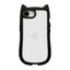 iPhone 16e用 MIMI 猫耳ハイブリッドケース 背面クリア TPUバンパーケース（ブラック） ラスタバナナ 8653IP5EHPBK