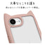 iPhone 16e用 MIMI 猫耳ハイブリッドケース 背面クリア TPUバンパーケース（スモーキーピンク） ラスタバナナ 8654IP5EHPSPK