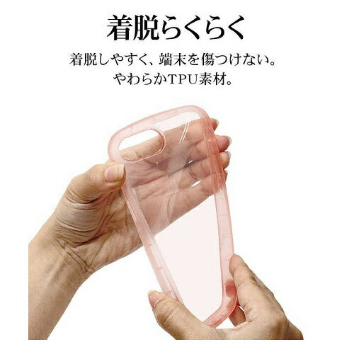 iPhone 16e Fluffy Shape TPUケース コーラル ラスタバナナ 8672IP5ETPCO