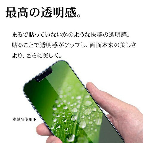 iPhone 16e / 14 / 13 Pro / 13 ガラスフィルム 高光沢 傷に強い ホコリ防止 クリア ラスタバナナ GP4709IP5E
