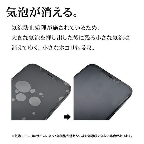 iPhone 16e/14/13 Pro/13用ガラスフィルム ブルーライトカット 高光沢 傷に強い ホコリ防止 ラスタバナナ GE4710IP5E