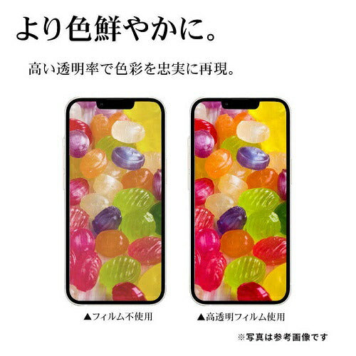iPhone 16e / 14 / 13 Pro / 13 ガラスフィルム 全面保護 ブルーライトカット 高光沢 傷に強い ホコリ防止 簡単貼り付け ラスタバナナ GST4715IP5E
