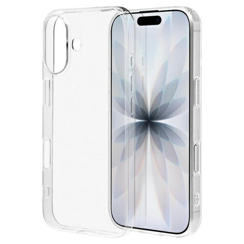 iPhone17 ケース カバー ソフトケース TPU 耐衝撃吸収 クリア 透明 1.3mm ストラップホール ワイヤレス充電対応 クリア アイフォン スマホケース ラスタバナナ 8878IP5ATPCL