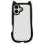 iPhone17 ケース カバー ハイブリッド mimi ネコミミ 耐衝撃吸収 MIL 背面クリア TPUバンパーケース ワイヤレス充電対応 ブラック ラスタバナナ 8905IP5AHPBK