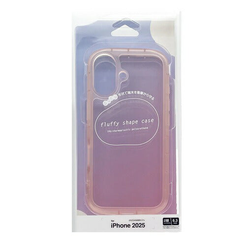iPhone17 ケース カバー ソフトケース TPU fluffy shape case 耐衝撃吸収 ストラップホール コーラル ラスタバナナ 8929IP5ATPCO