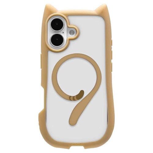 iPhone17 ケース カバー ハイブリッド MagSafe対応 マグネット充電 mimi ネコミミ 耐衝撃吸収 MIL 背面クリア TPUバンパーケース ワイヤレス充電 トープ ラスタバナナ 9166IP5AHPMTA