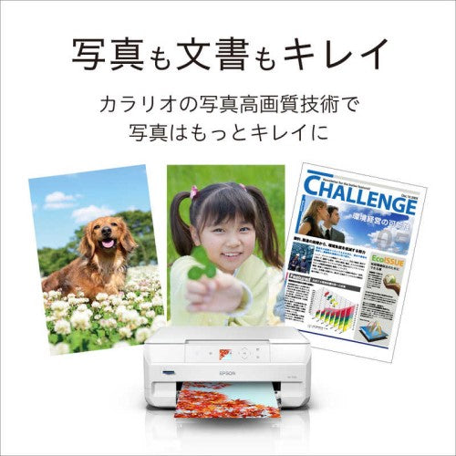 A4カラーインクジェット複合機プリンター Colorio ［L判～A4］ ホワイト エプソン EP-717A