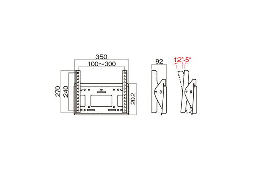 HAYAMI ハヤミ工産 壁掛金具 ～50V型対応 MH-453W