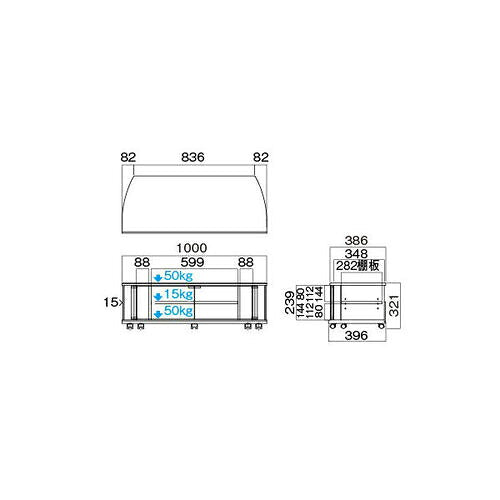 HAYAMI ハヤミ工産 テレビ台 ローボード 32～43V型 TV-BS100L