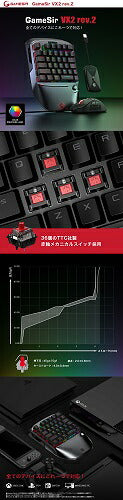 GameSir ゲームサー 片手ワイヤレスゲーミングキーボードセット VX2 AimSwitch rev.2