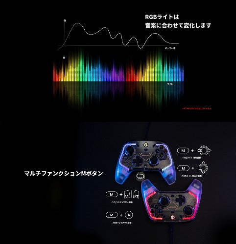 GameSir ゲームサー T4 Kaleid ゲーミングコントローラー 有線 背面ボタン クリア