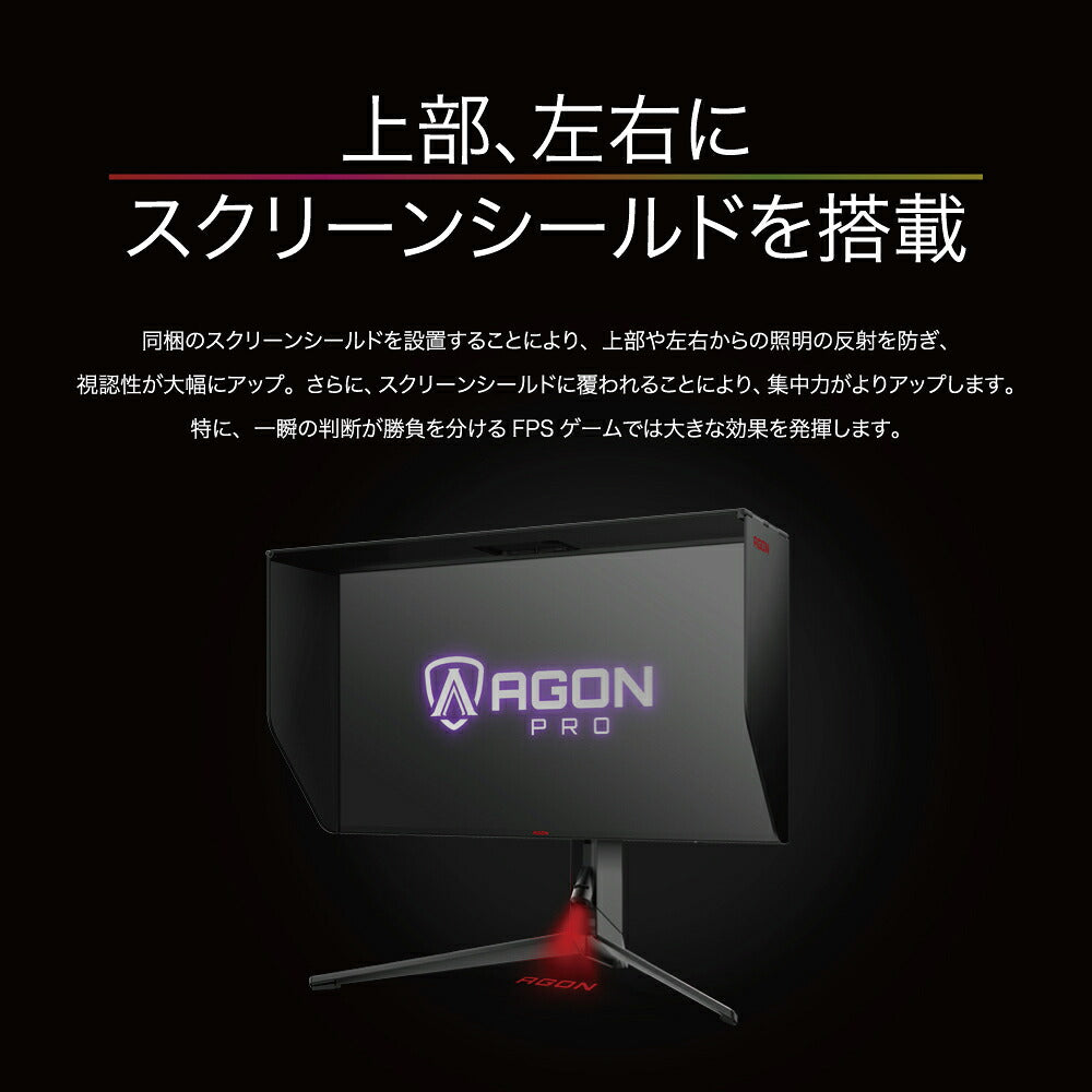 AOC エーオーシー AGON Pro 27型ゲーミングモニター AG274UXP/11 4K 160Hz