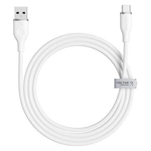 充電ケーブル USB-A＆USB-C シリコン 60W ホワイト 1m VOLTME C2120