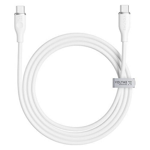 充電ケーブル USB-C＆USB-C シリコン 60W ホワイト 1m VOLTME C2130