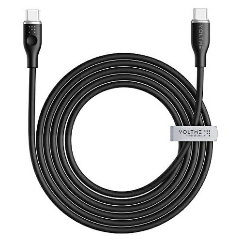 充電ケーブル USB-C＆USB-C シリコン 60W ブラック 1.8m VOLTME C2136