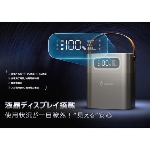 Bigblue ビッグブルー ポータブル電源 CP100 ベージュ