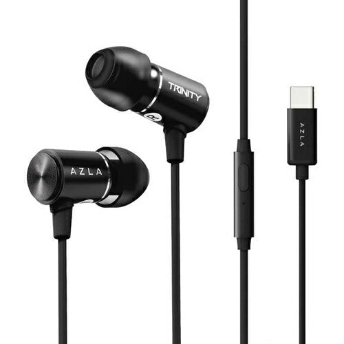 イヤホン 有線 タイプC TRINITY カナル型 USB Type-C ブラック Black AZLA AZL-TRINITY-UC-BLK