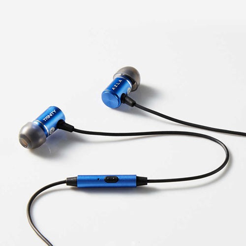 イヤホン 有線 タイプC TRINITY カナル型 USB Type-C ブルー Blue AZLA