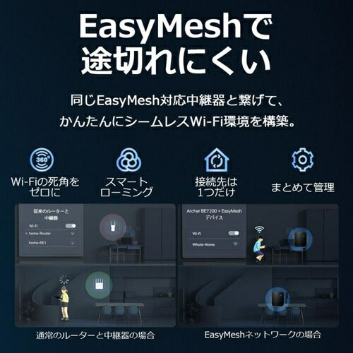 無線ルーター 無線LAN BE7200デュアルバンドWi-Fi 7ルーター TP-Link Archer BE7200