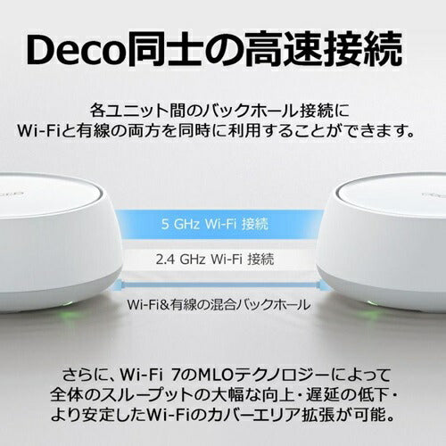 無線ルーター 無線LAN メッシュルーター BE3600 デュアルバンドメッシュWi-Fi 7システム TP-Link Deco BE25 2P