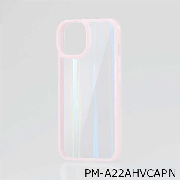 エレコム iPhone14/13用 ハイブリッドケース オーロラピンク PM-A22AHVCAPN