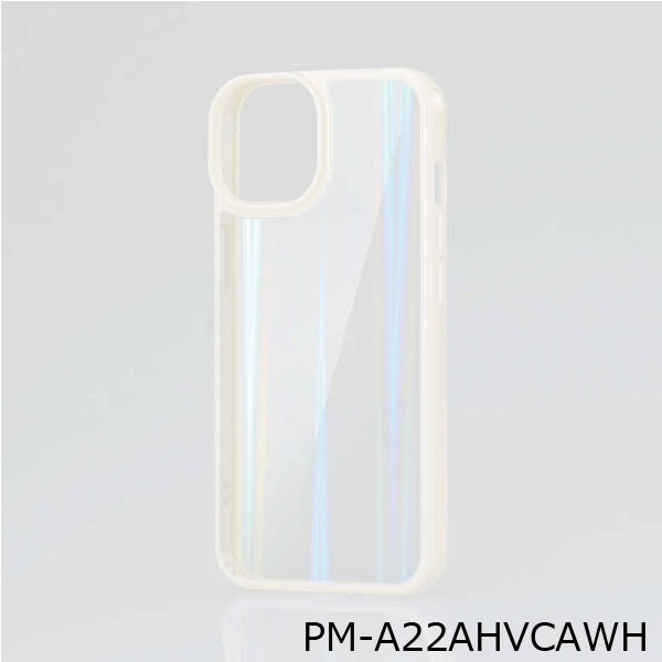 エレコム iPhone14/13用 ハイブリッドケース オーロラホワイト PM-A22AHVCAWH