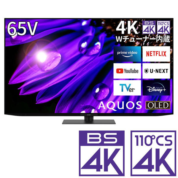 4K有機ELテレビ 65V型 EQ1ライン シャープ 4T-C65EQ1