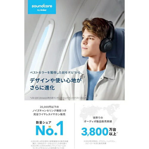Anker アンカー Soundcore Space Q45 ネイビー Bluetooth 5.3 ノイズキャンセリング ハイレゾ再生 LDAC 最大65時間再生 マルチポイント対応 A3040031 NB