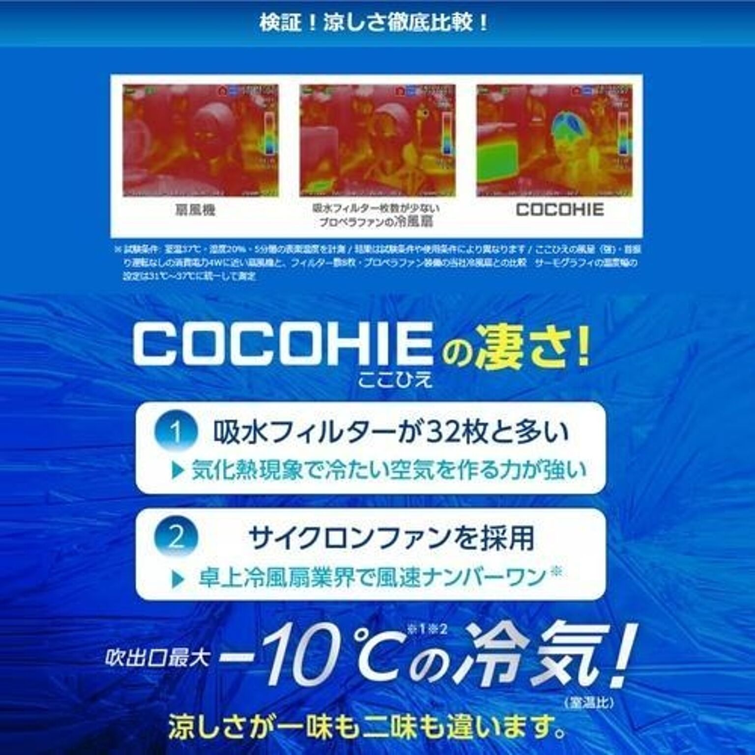 冷風扇 ここひえ 黒 ショップジャパン CCHR6WS-B