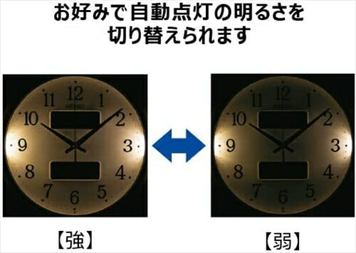 セイコー セイコークロック 掛時計 電波 アナログ カレンダー 温度 湿度 白パール 直径290×50mm KX276W