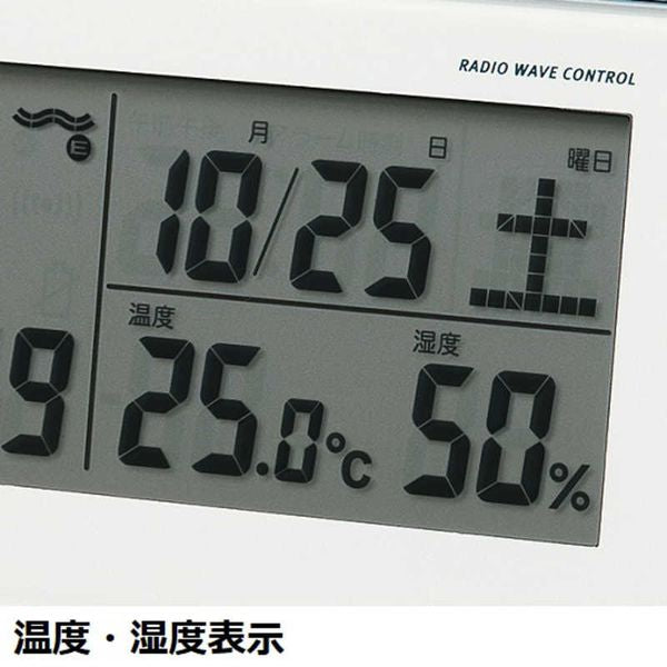 電波目覚まし時計 温湿度計付き セイコー SQ324W