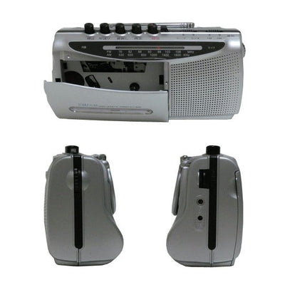 コンパクトラジカセ FMワイドバンド対応 シルバー 廣華物産 SCT-M200S