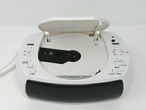 CDクロックラジオ FMワイドバンド対応 ホワイト デュアルアラーム機能搭載 WINTECH ウインテック CDC-220