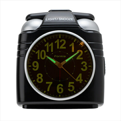 保土ヶ谷電子販売 フォルミア Formia 目覚まし時計 HT－A030W－BK 置時計 ブラック アナログ
