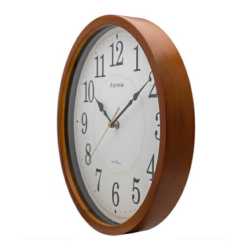 保土ヶ谷電子販売 フォルミア Formia 掛時計 電波掛時計 HWC－013RC ブラウン アナログ