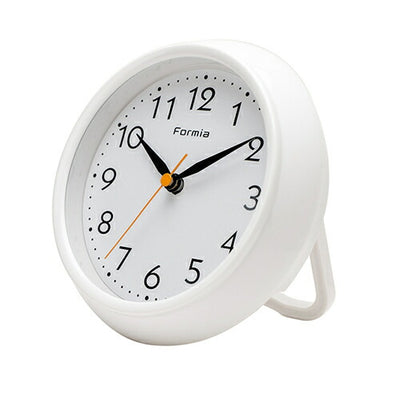 保土ヶ谷電子販売 フォルミア Formia 防水クロック HWP－001S－WH 置掛兼用 掛時計 置時計アナログ ホワイト 防水