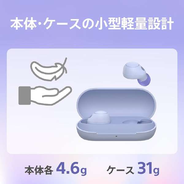 完全ワイヤレスイヤホン ホワイト Bluetooth ノイズキャンセリング対応 SONY WF-C700N-WZ