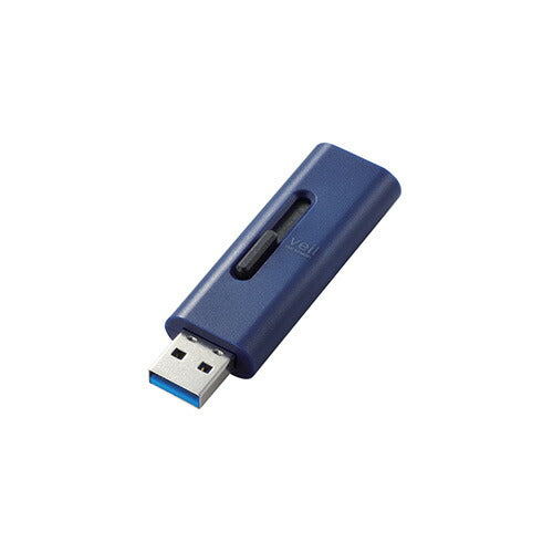 エレコム USBメモリー/USB3.2(Gen1)対応/スライド式/32GB/ブルー MF-SLU3032GBU