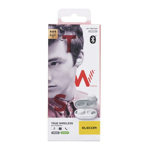 エレコム ELECOM フルワイヤレスイヤホン FAST MUSIC  ホワイト LBT-TWS12WH
