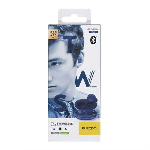 エレコム ELECOM フルワイヤレスイヤホン FAST MUSIC  ブルー LBT-TWS12BU